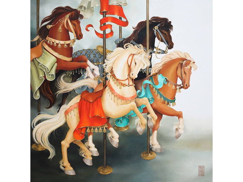 Carousel Horses by Heather Cooper