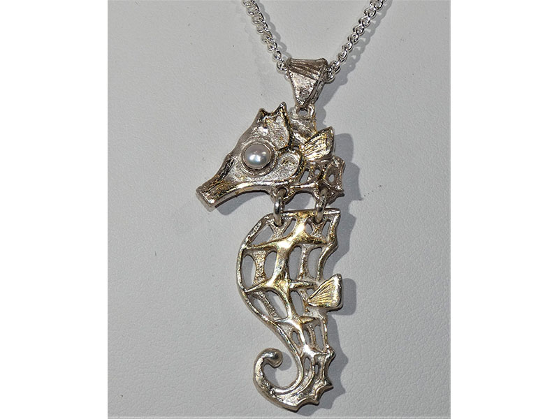 Gold & Silver Seahorse by Rosemary Hill