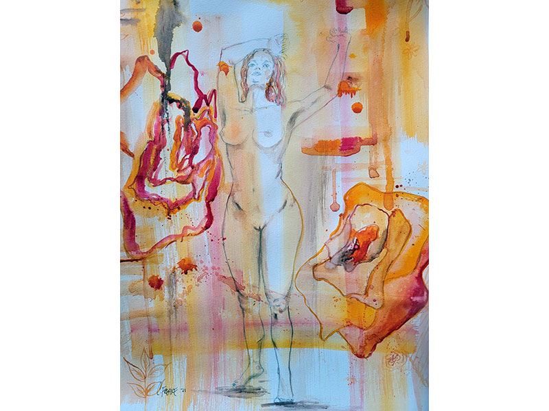 Orange Passion Lady by Carrie Freake